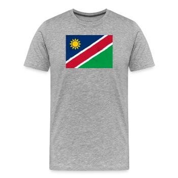 Flagge von Namibia - Männer Premium Bio T-Shirt - Grau meliert - Vorne - Damien (186cm)