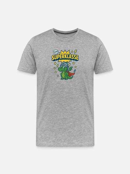 Superklasse - Männer Premium Bio T-Shirt - Grau meliert