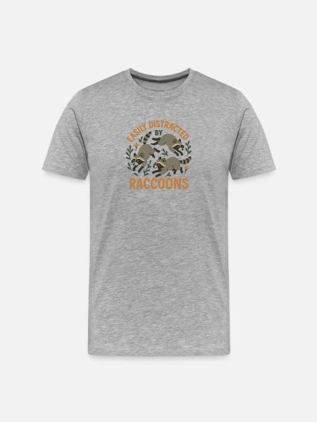 Équipe 🦝🔥🌲 du Camping Chaos - T-shirt bio Premium Homme - gris chiné