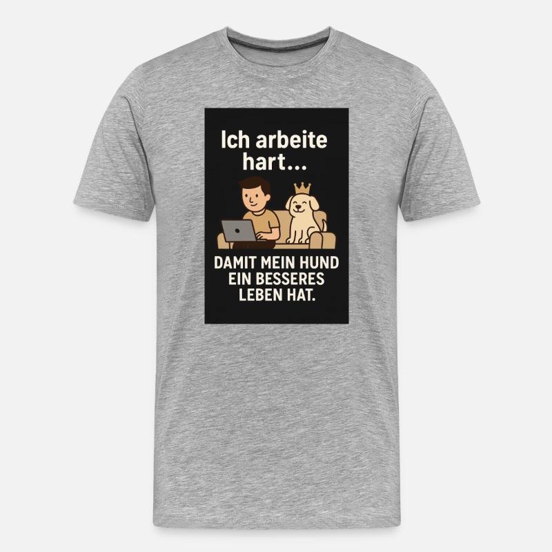 Lustige Sprüche - Männer Premium Bio T-Shirt - Grau meliert