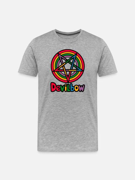 Devilbow - Männer Premium Bio T-Shirt - Grau meliert