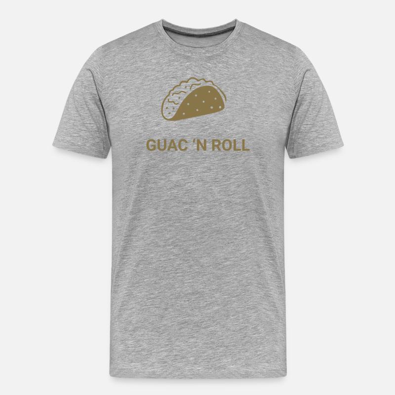 Guac 'n Roll - Männer Premium Bio T-Shirt - Grau meliert