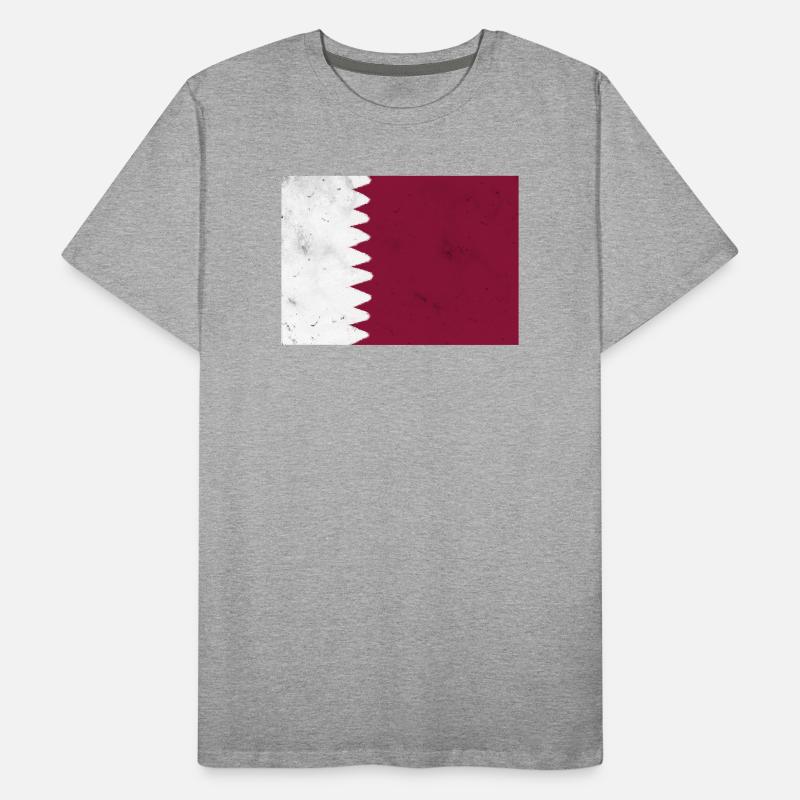 Drapeau du Qatar T-shirt bio Premium Homme