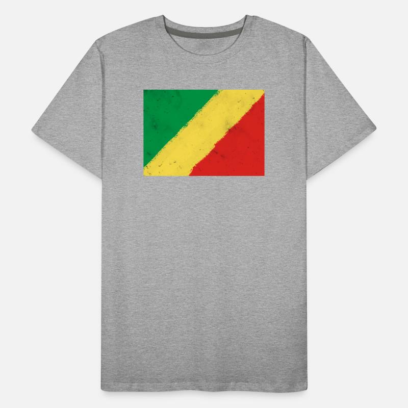 Drapeau de la République du Congo T-shirt bio Premium Homme