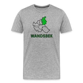Wandsbek, un quartier de Hambourg - T-shirt bio Premium Homme - gris chiné - Devant - Damien (186cm)