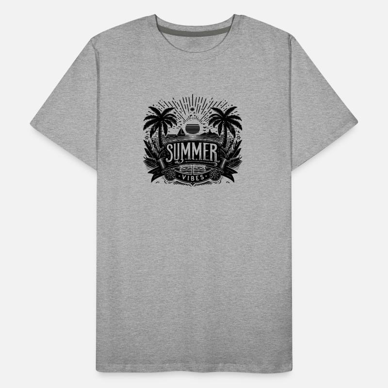 SUMMER Vibes, Beach Design Men's Premium Organic T-Shirt