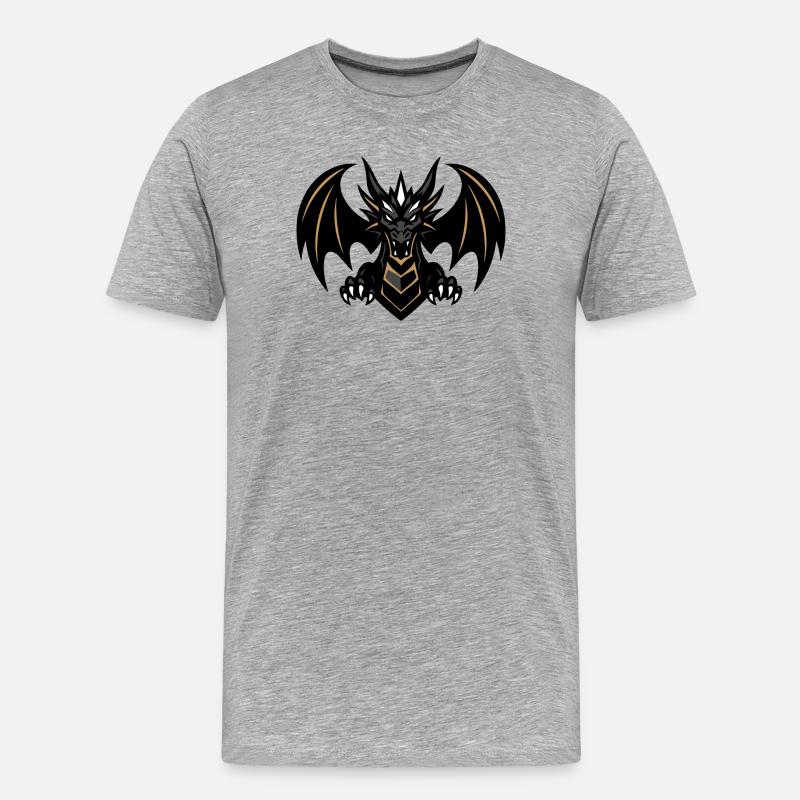 DRAGON LEVEL 1 - Männer Premium Bio T-Shirt - Grau meliert