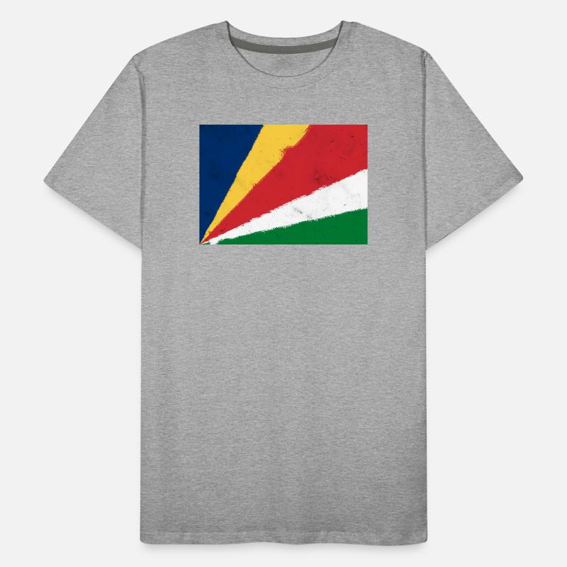 Drapeau des Seychelles T-shirt bio Premium Homme
