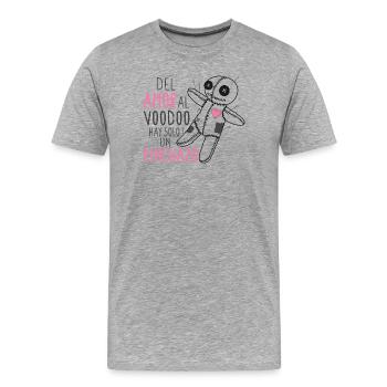 I voodoo - Men's Premium Organic T-Shirt - heather grey - Front - Damien (186cm)