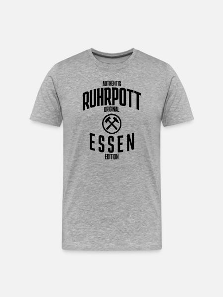 Authentic Ruhrgebiet original Essen edition - Men's Premium Organic T-Shirt - heather grey