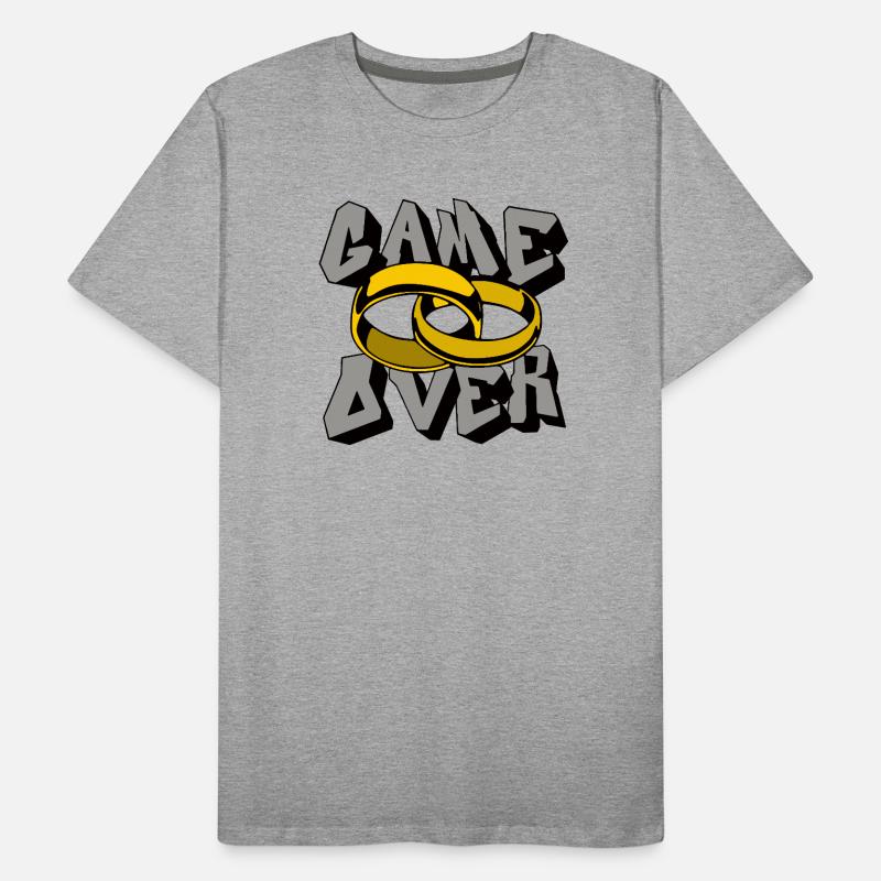 GameOver Ringe Liebesfinale Männer Premium Bio T-Shirt