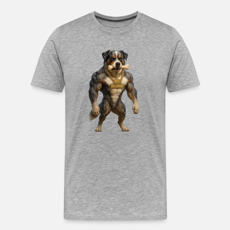 Boli - Der Höllenhund - Männer Premium Bio T-Shirt - Grau meliert