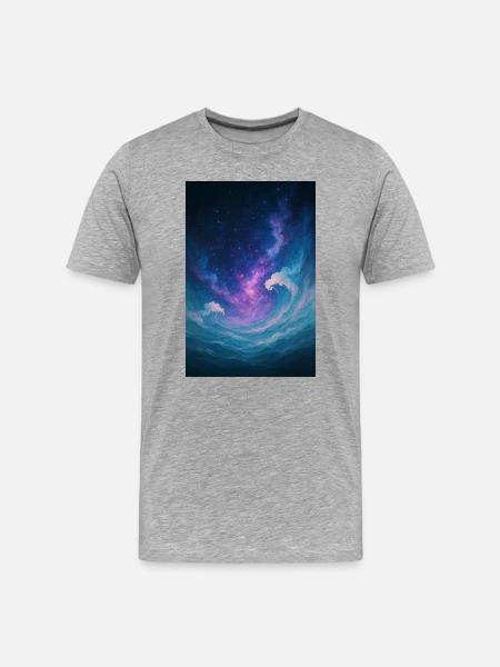 The Wave Universe - Men's Premium Organic T-Shirt - heather grey