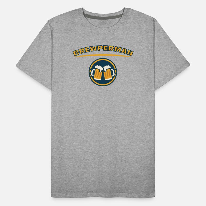 BREWPERMAN Männer Premium Bio T-Shirt