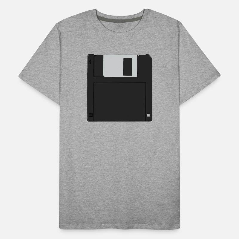 Nostalgic 3½ inch Diskette Retro Floppy Disk Men's Premium Organic T-Shirt