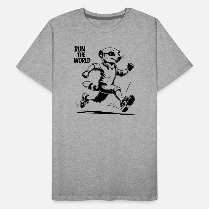 Erdmännchen, rennend Männer Premium Bio T-Shirt