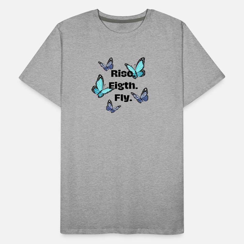 Se lever. Se battre. Mouche - Papillon T-shirt bio Premium Homme