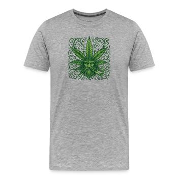 Hauts Gardiens Verts - T-shirt bio Premium Homme - gris chiné - Devant - Damien (186cm)