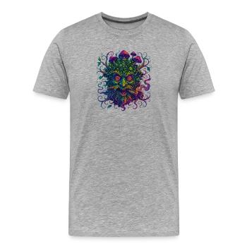 Forest spirit - Men's Premium Organic T-Shirt - heather grey - Front - Damien (186cm)