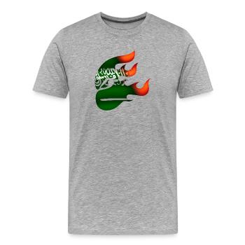 Saudi Arabia Flag - Saudi Arabia - Ninja - Men's Premium Organic T-Shirt - heather grey - Front - Damien (186cm)