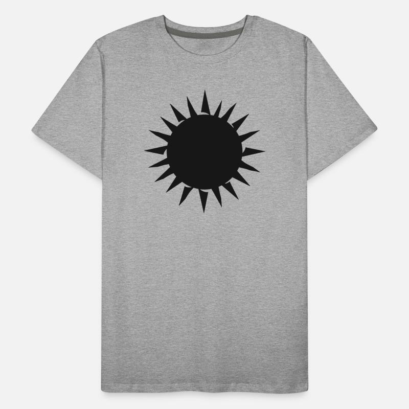 Kräftiges Sonnenschliffmuster auf dunklem Hintergrund Männer Premium Bio T-Shirt