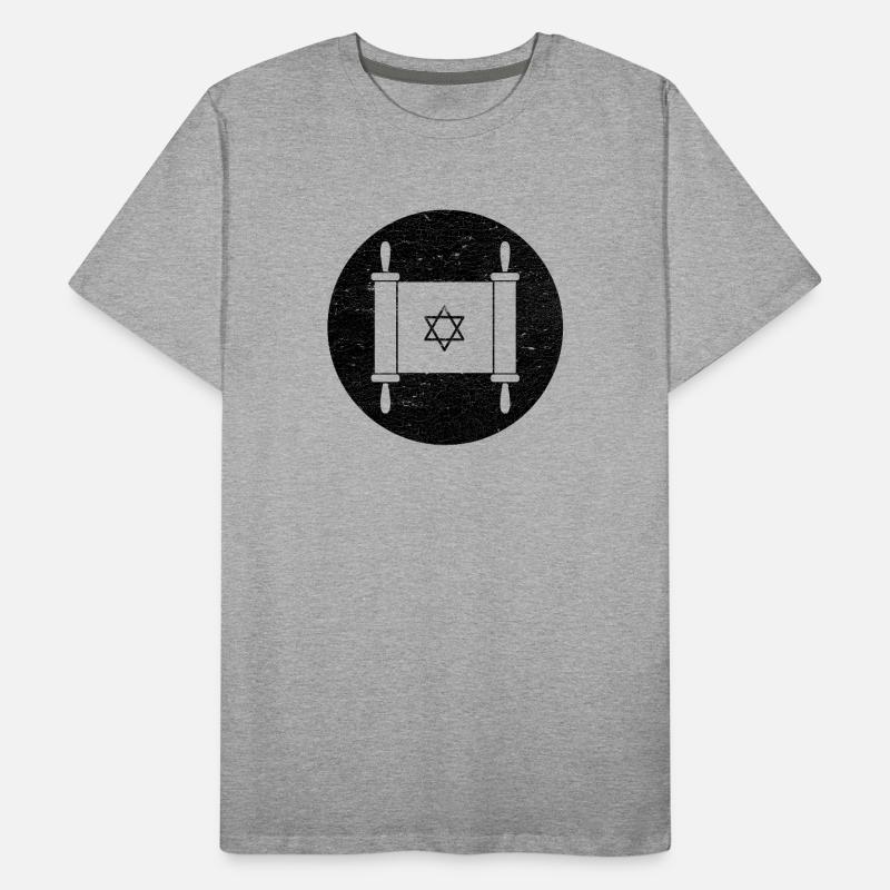 Torah scroll in a black circle Men's Premium Organic T-Shirt