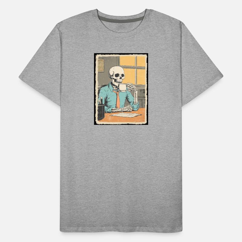 Tot aber motiviert (Kaffee sei Dank) Männer Premium Bio T-Shirt