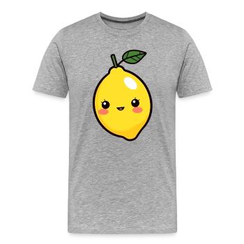 Citron - T-shirt bio Premium Homme - gris chiné - Devant - Damien (186cm)