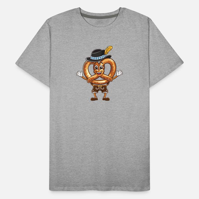 Fröhliche Brezel Männer Premium Bio T-Shirt