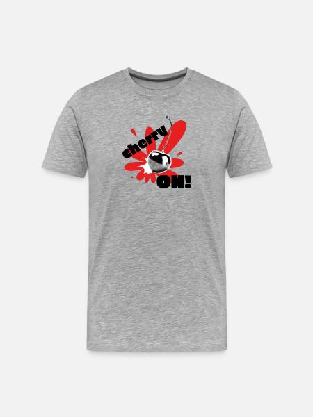 Cherry on! - Men's Premium Organic T-Shirt - heather grey