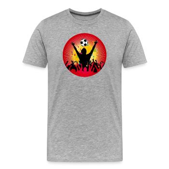 Football fan power – une atmosphère pure dans le stade - T-shirt bio Premium Homme - gris chiné - Devant - Damien (186cm)