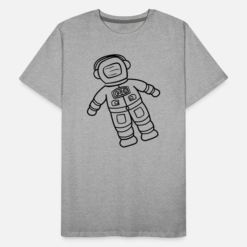 astronaute astronaute spaceman doodle explorateur de l’espace dessiné T-shirt bio Premium Homme