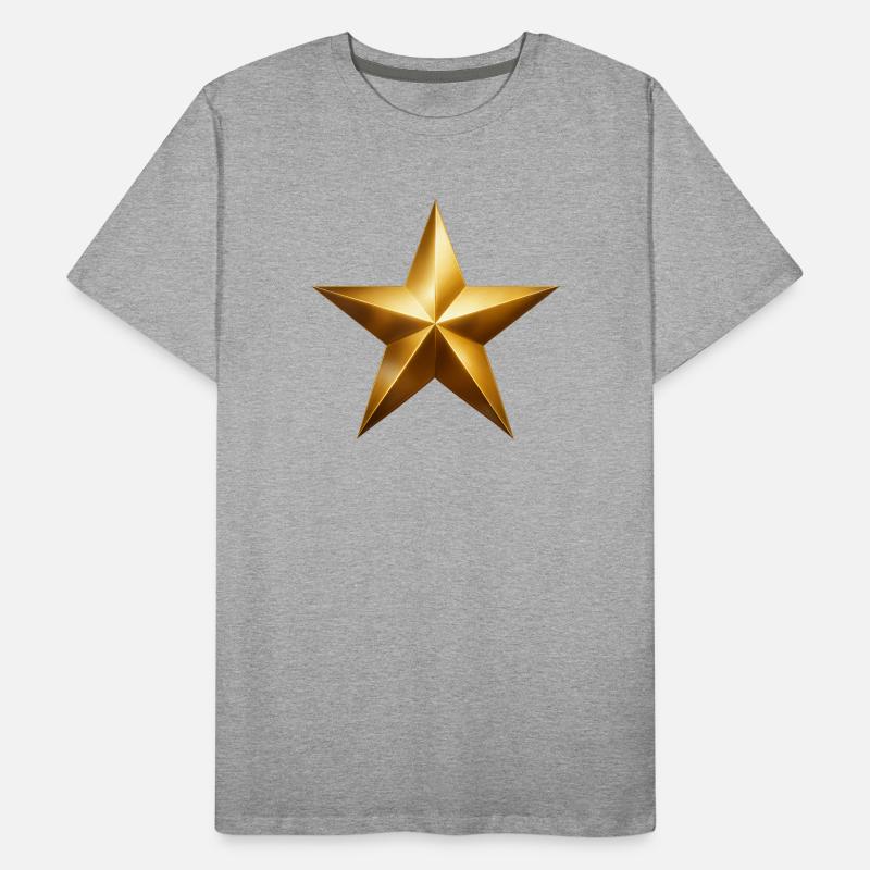 Accent étoile dorée T-shirt bio Premium Homme