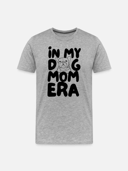 IN DER ÄRA MEINER HUNDEMUTTER - Männer Premium Bio T-Shirt - Grau meliert