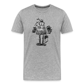 High Fidelity - Männer Premium Bio T-Shirt - Grau meliert - Vorne - Damien (186cm)
