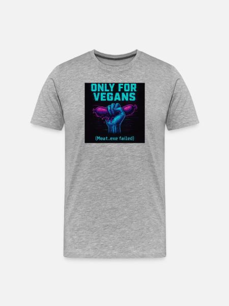 Only for vegans - Men's Premium Organic T-Shirt - heather grey
