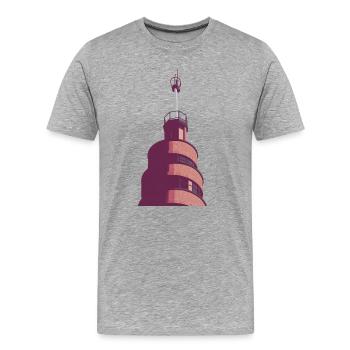 Flagey - Männer Premium Bio T-Shirt - Grau meliert - Vorne - Damien (186cm)