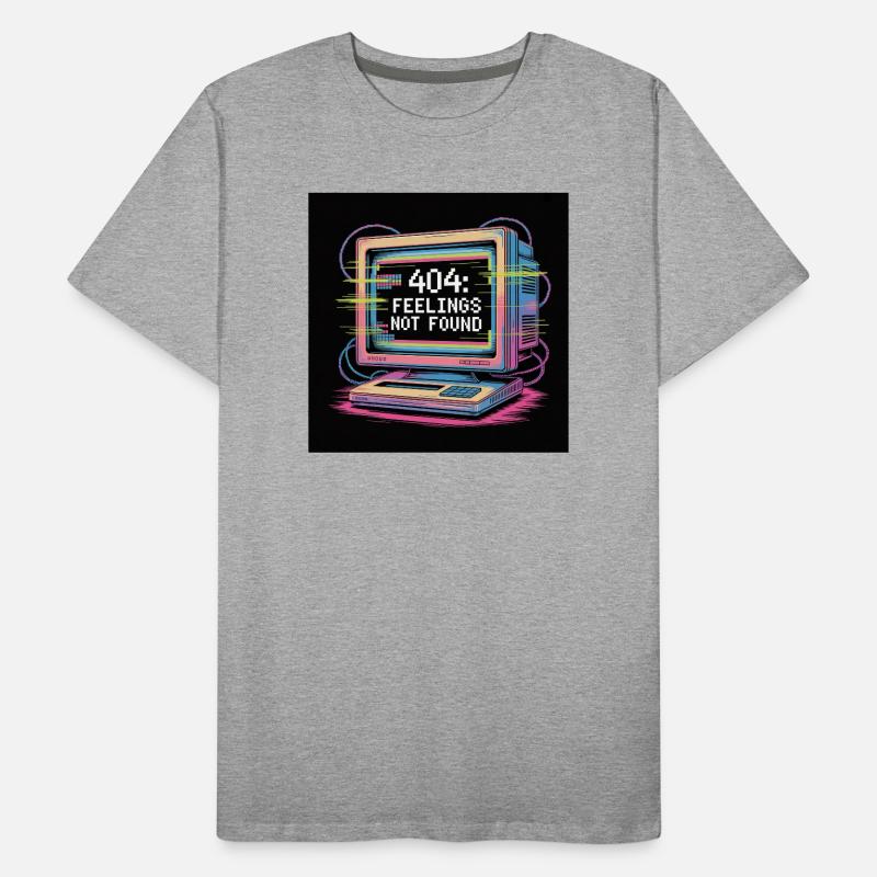 Retro Computer 404 No Feeling Men's Premium Organic T-Shirt