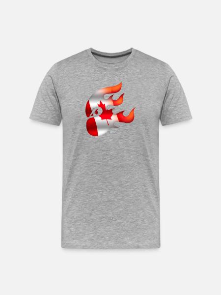Flag of Canada - Canada - Ninja - Men's Premium Organic T-Shirt - heather grey