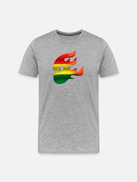 Bolivia Flag - Bolivia - Ninja - Men's Premium Organic T-Shirt - heather grey