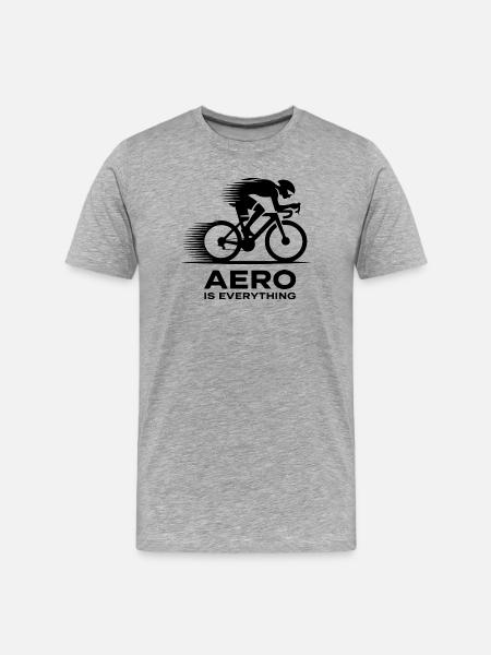 Aero Cyclist Silhouette Gift - Men's Premium Organic T-Shirt - heather grey