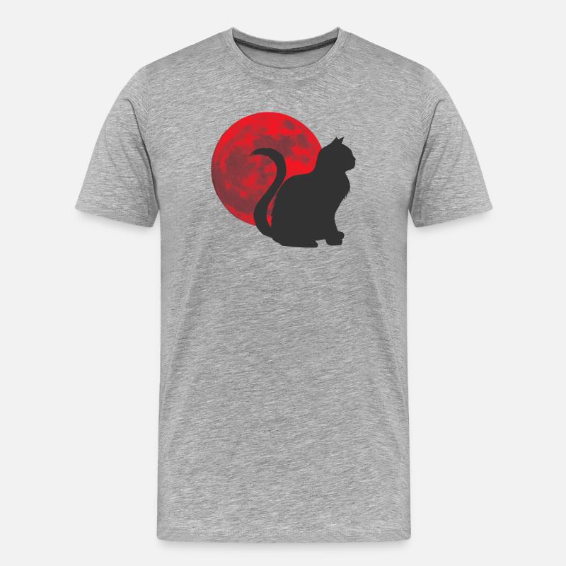 katzen design, monde - Männer Premium Bio T-Shirt - Grau meliert