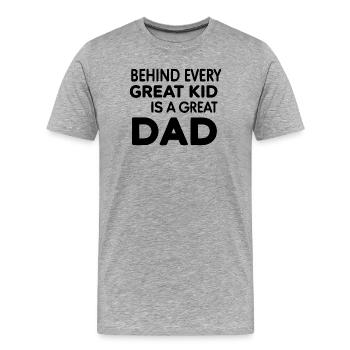 Abstract Geometric Pattern in Monochrome - Men's Premium Organic T-Shirt - heather grey - Front - Damien (186cm)