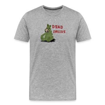 Dead Inside - Männer Premium Bio T-Shirt - Grau meliert - Vorne - Damien (186cm)