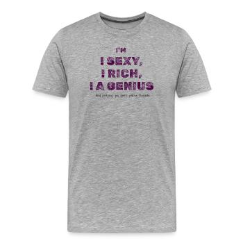Boolescher Logik-Witz – Programmierer Humor T-Shirt - Männer Premium Bio T-Shirt - Grau meliert - Vorne - Damien (186cm)