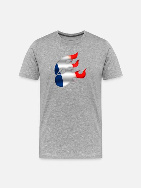 Flag of France - France - Ninja - Men's Premium Organic T-Shirt - heather grey