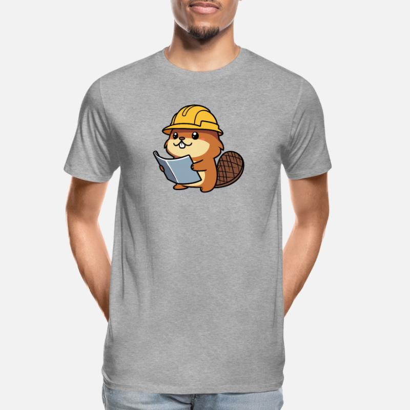 Beaver Builder Bob Plan of Builder Builder Builder T-shirt bio Premium Homme