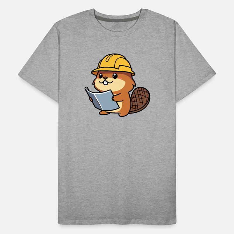 Beaver Builder Bob Plan of Builder Builder Builder T-shirt bio Premium Homme