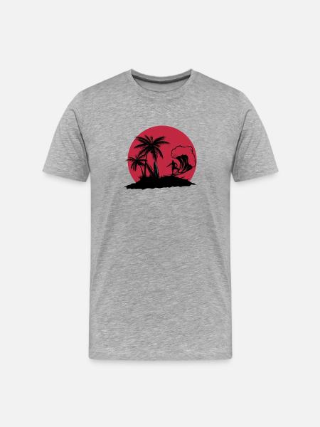 surfing_t_shirt - Men's Premium Organic T-Shirt - heather grey