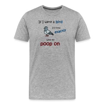 Bird mode on - Men's Premium Organic T-Shirt - heather grey - Front - Damien (186cm)